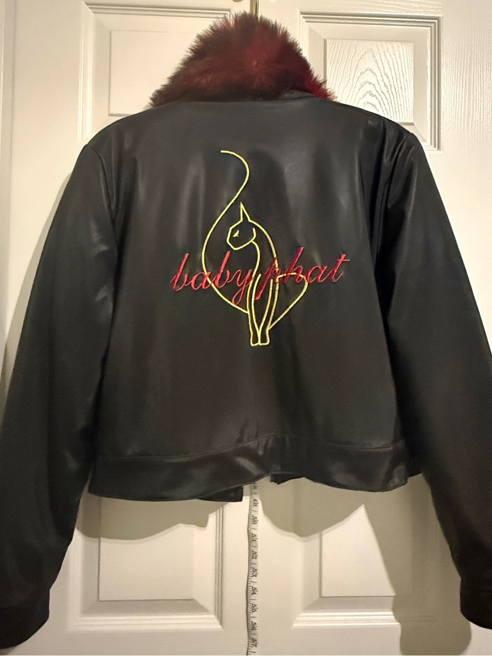 Vintage Y2K Baby Phat Cropped Bomber Jacket - BP113 Faux Fur Lined - Medium
